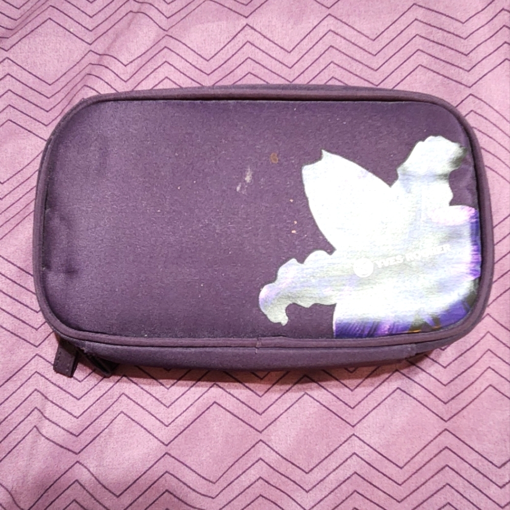 Purple Floral Cosmetic Bag